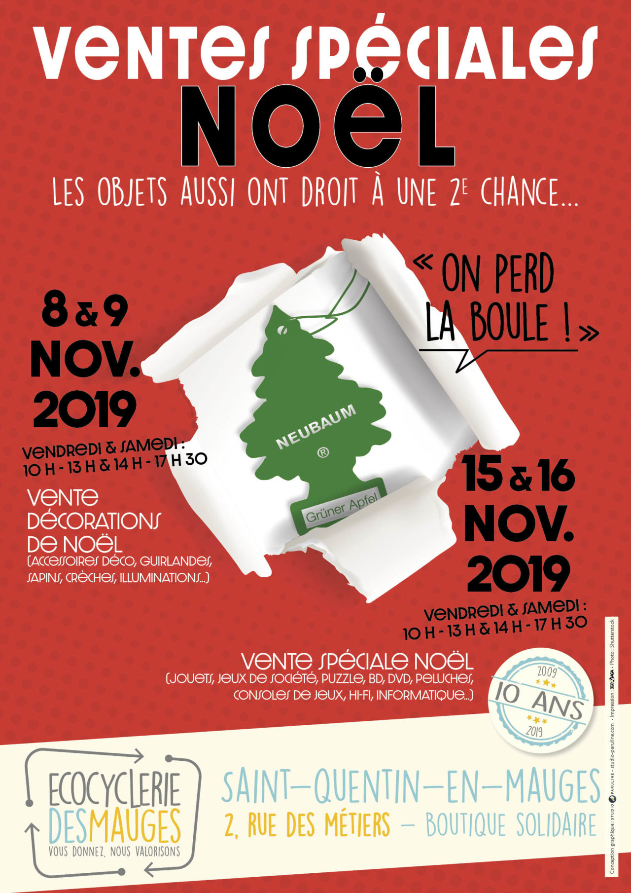 Ventes spéciales fêtes de Noël  Ecocyclerie des Mauges